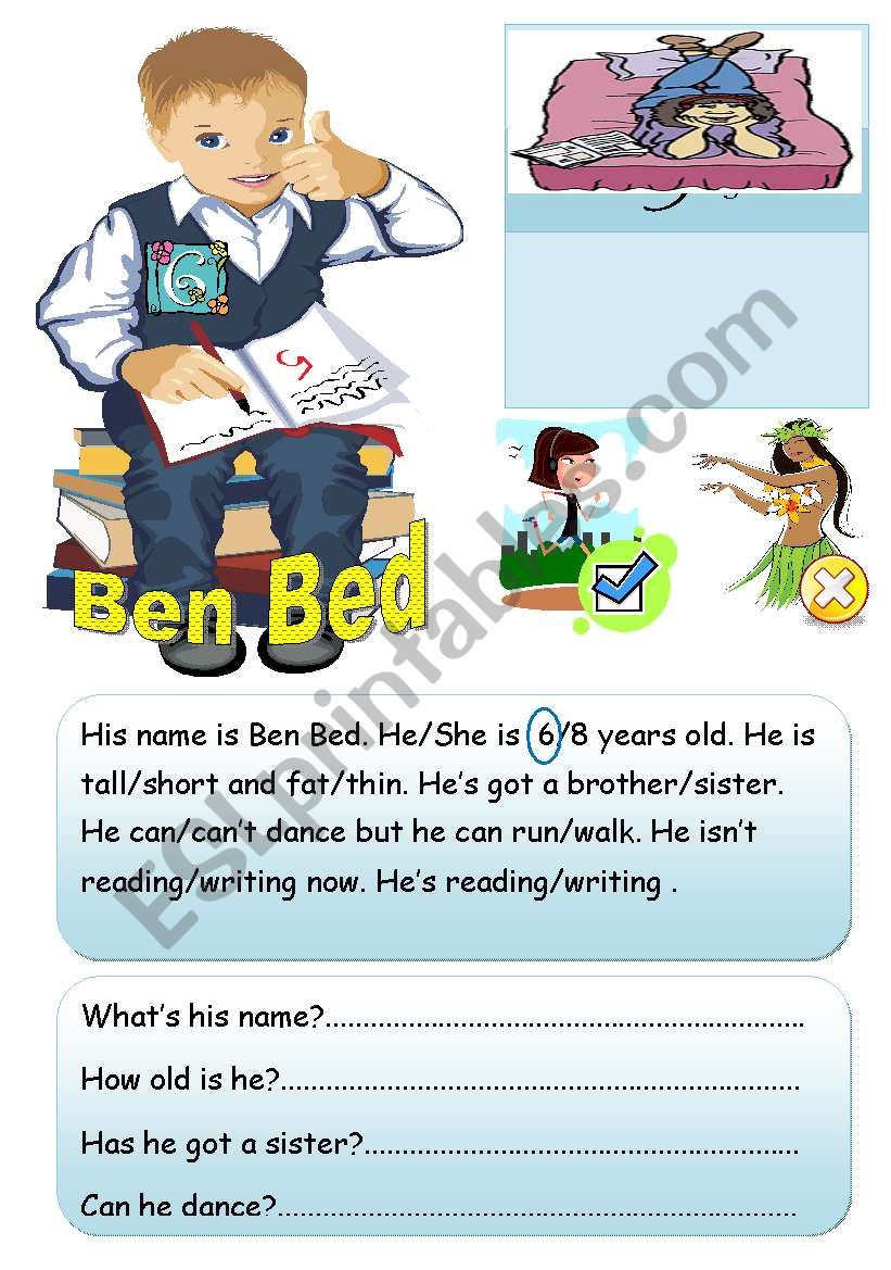 Who is Ben? worksheet