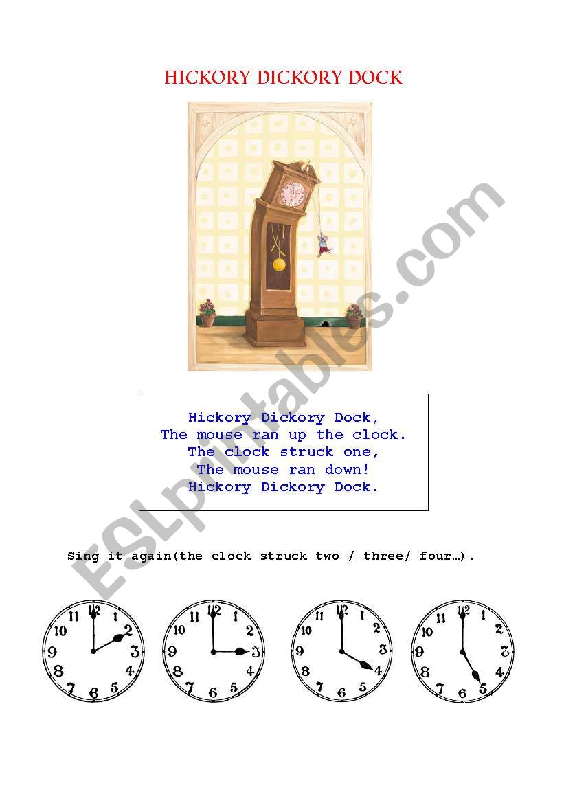 Nursery Rhyme: Hickory Dickory Dock