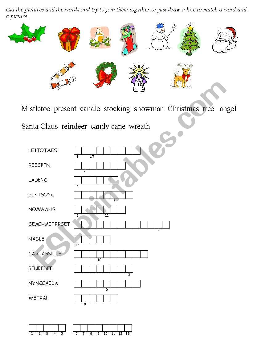 Christmas worksheet