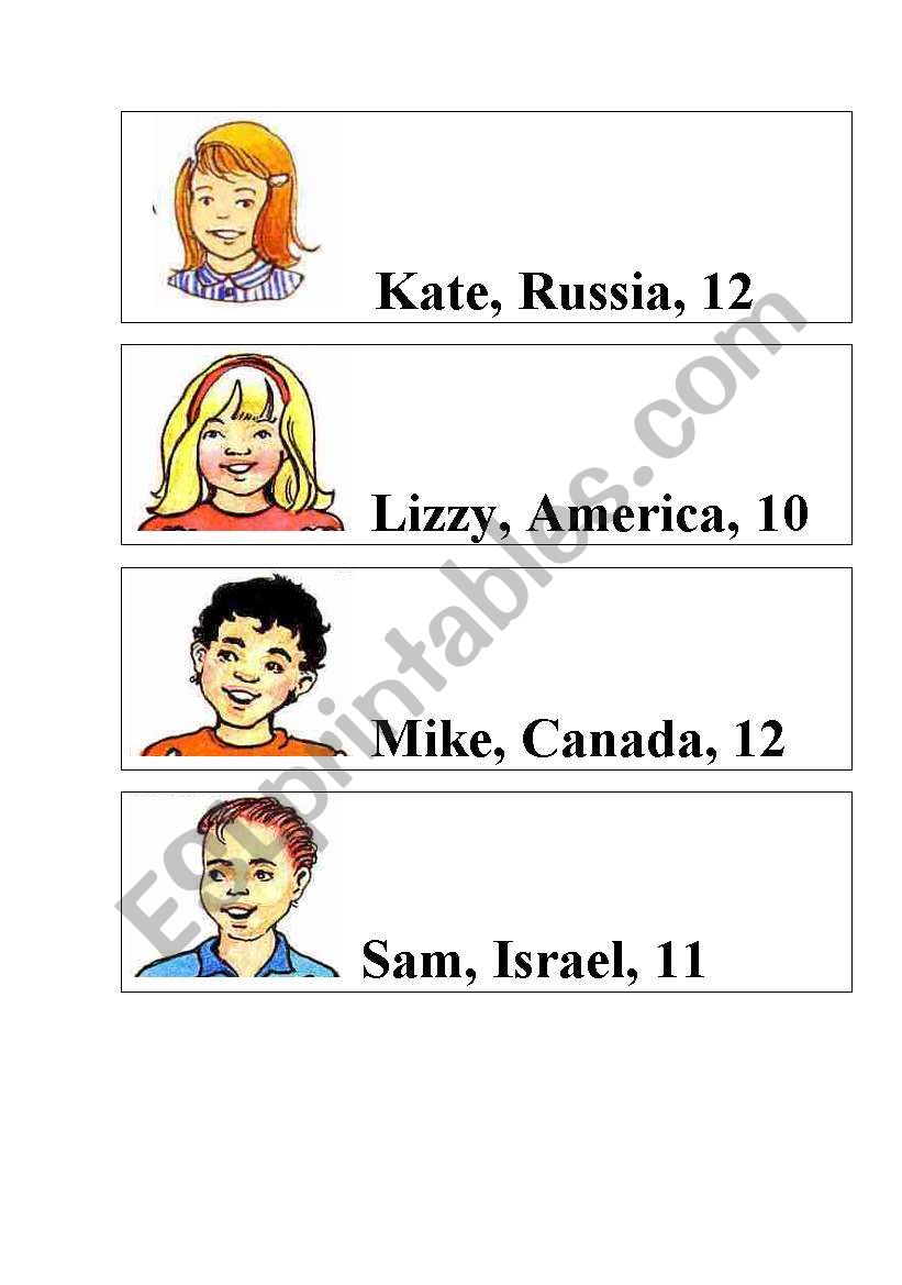 Kids flashcards (1/4) worksheet