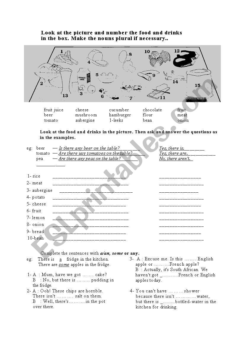 countables- uncountables worksheet