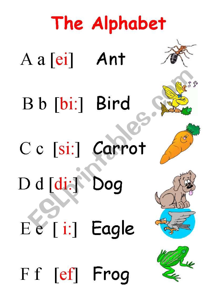 ALPHABET(part 1) worksheet