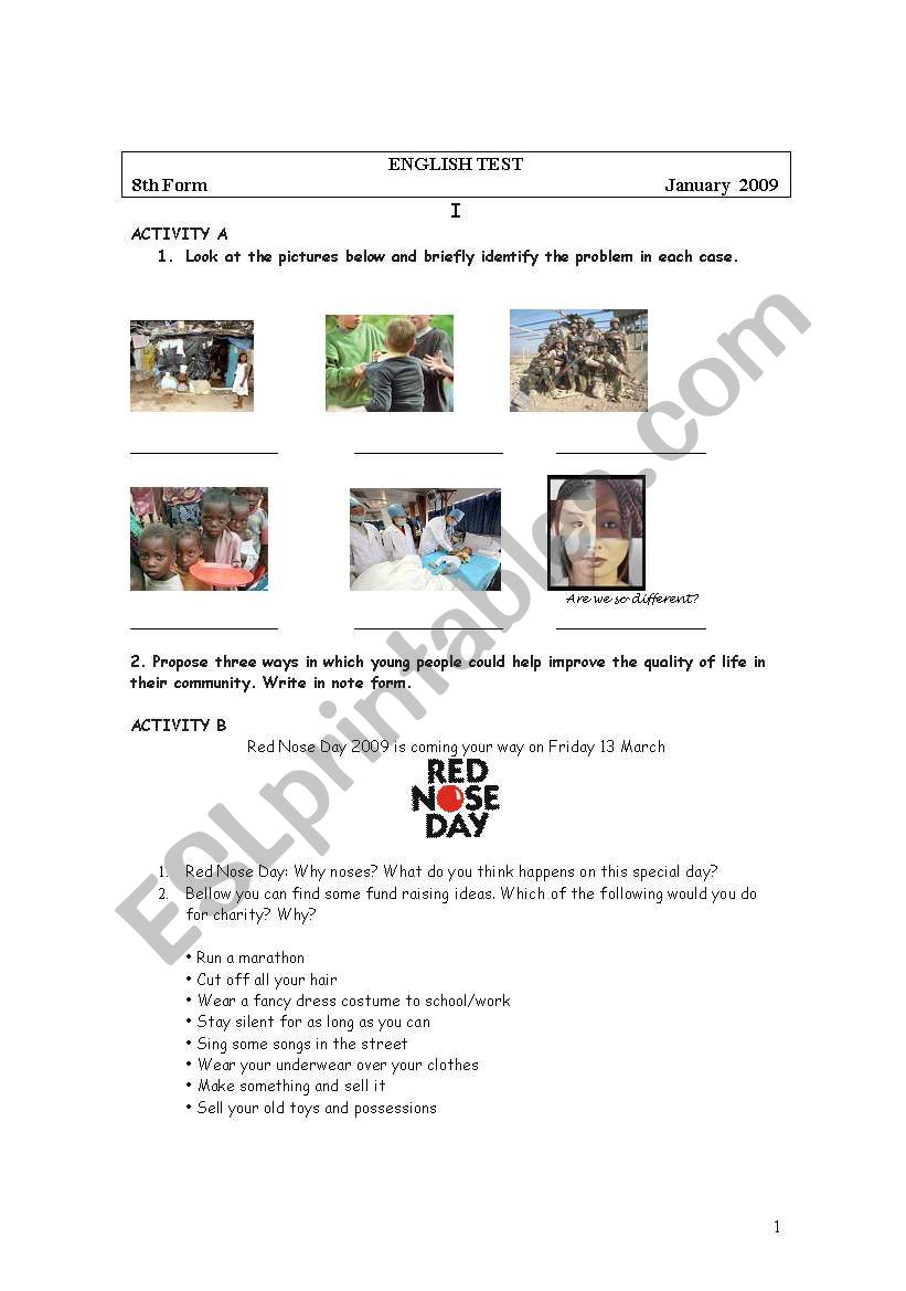 Solidarity worksheet