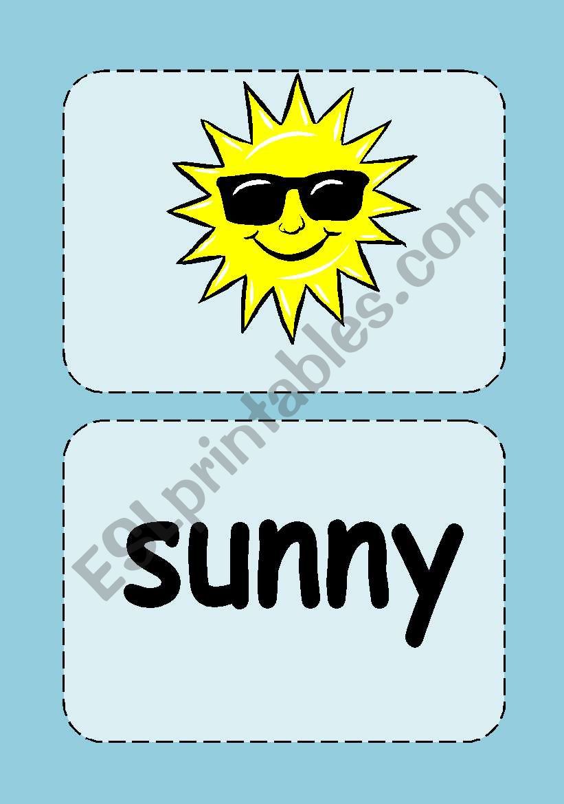 Weather flashcards (with words separate)