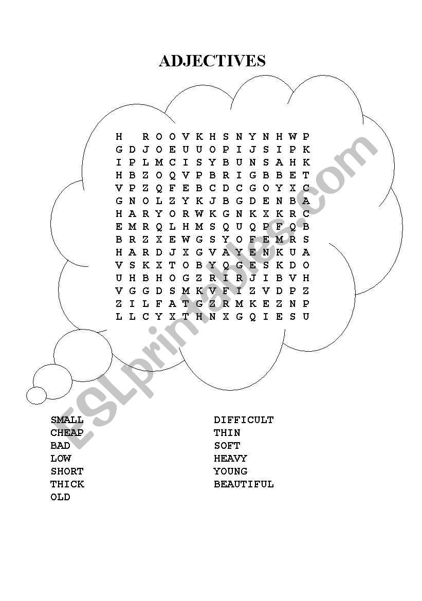 adjectives worksheet