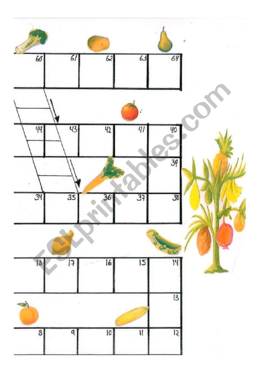Veggie/fruit ladder game, boardgame part 1