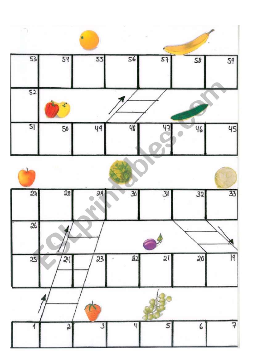 Veggie/fruit ladder game, boardgame part 2