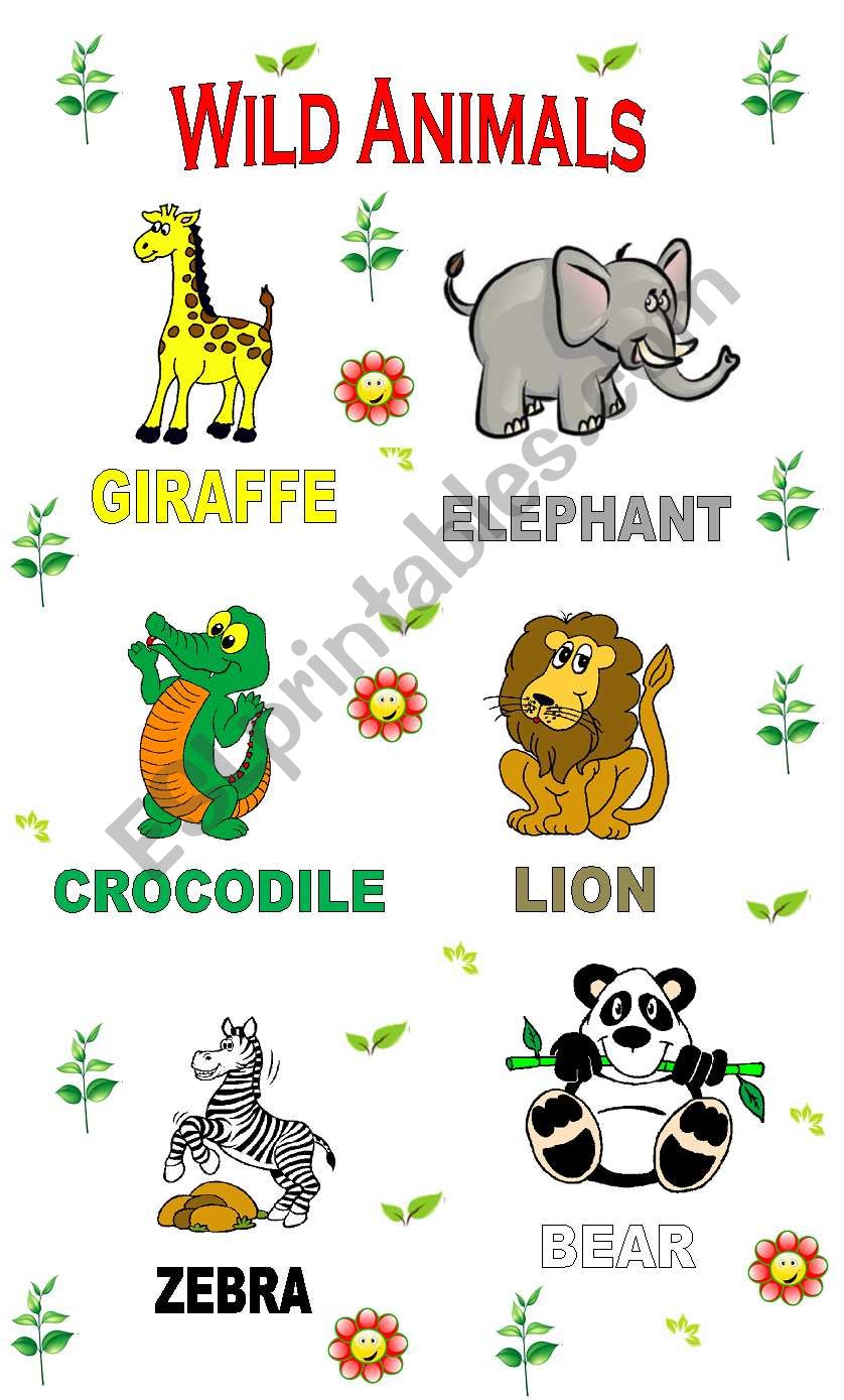 Wild animals worksheet