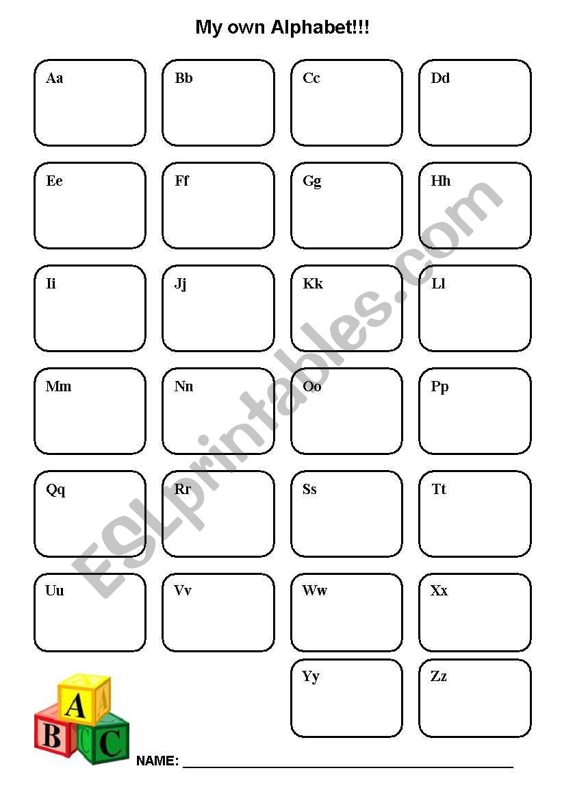 My own alphabet! worksheet