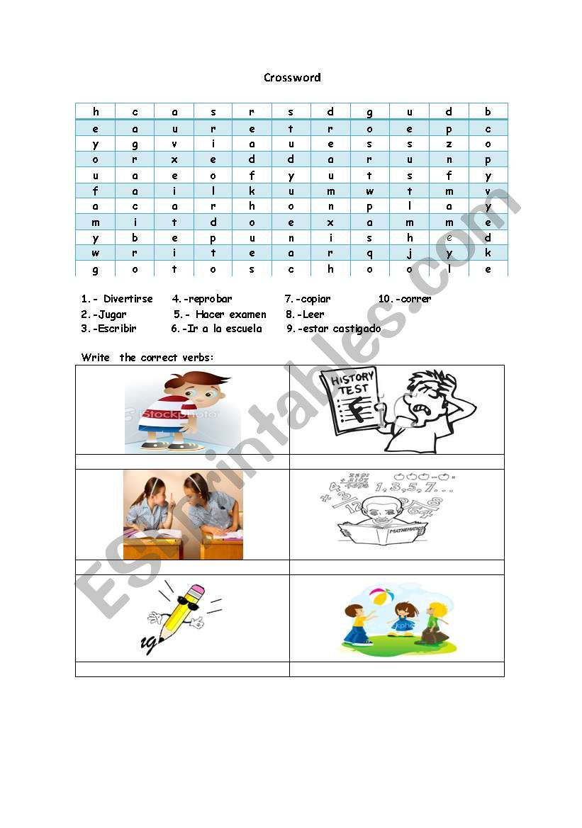 crossword   classroom activities