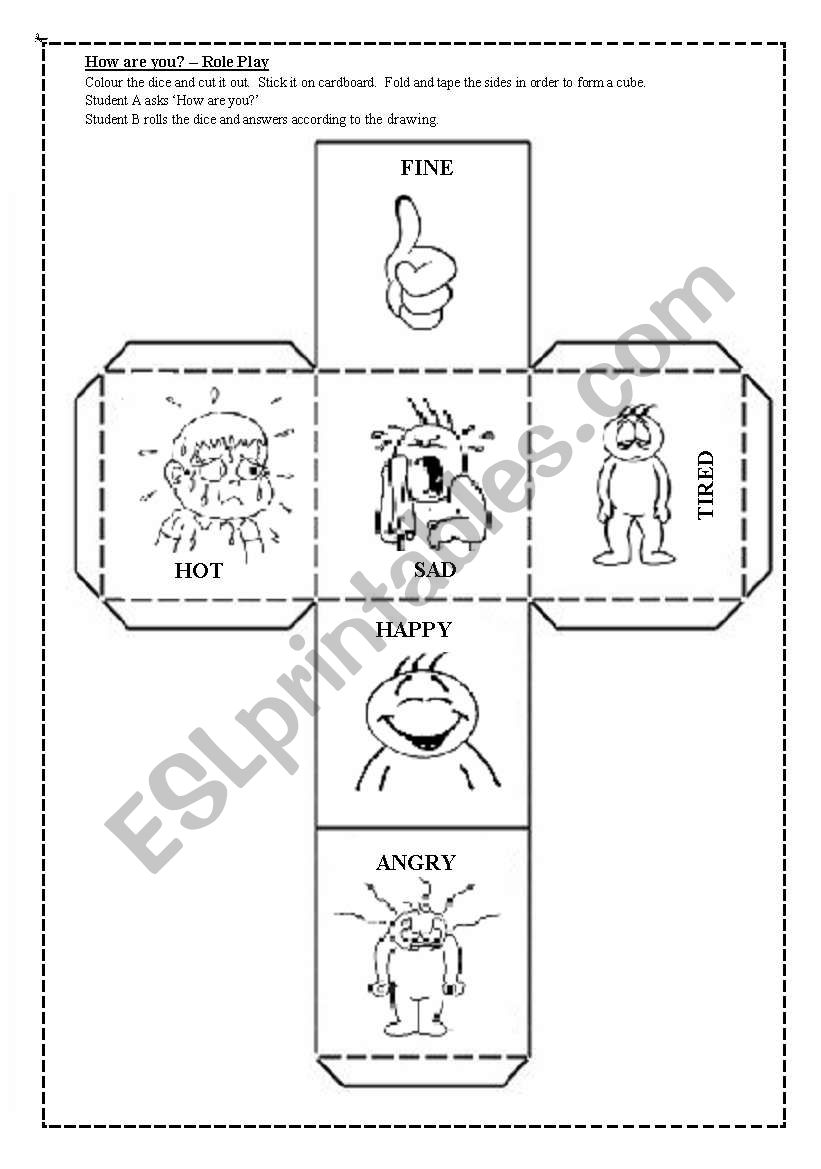 How are you? - Role Play worksheet
