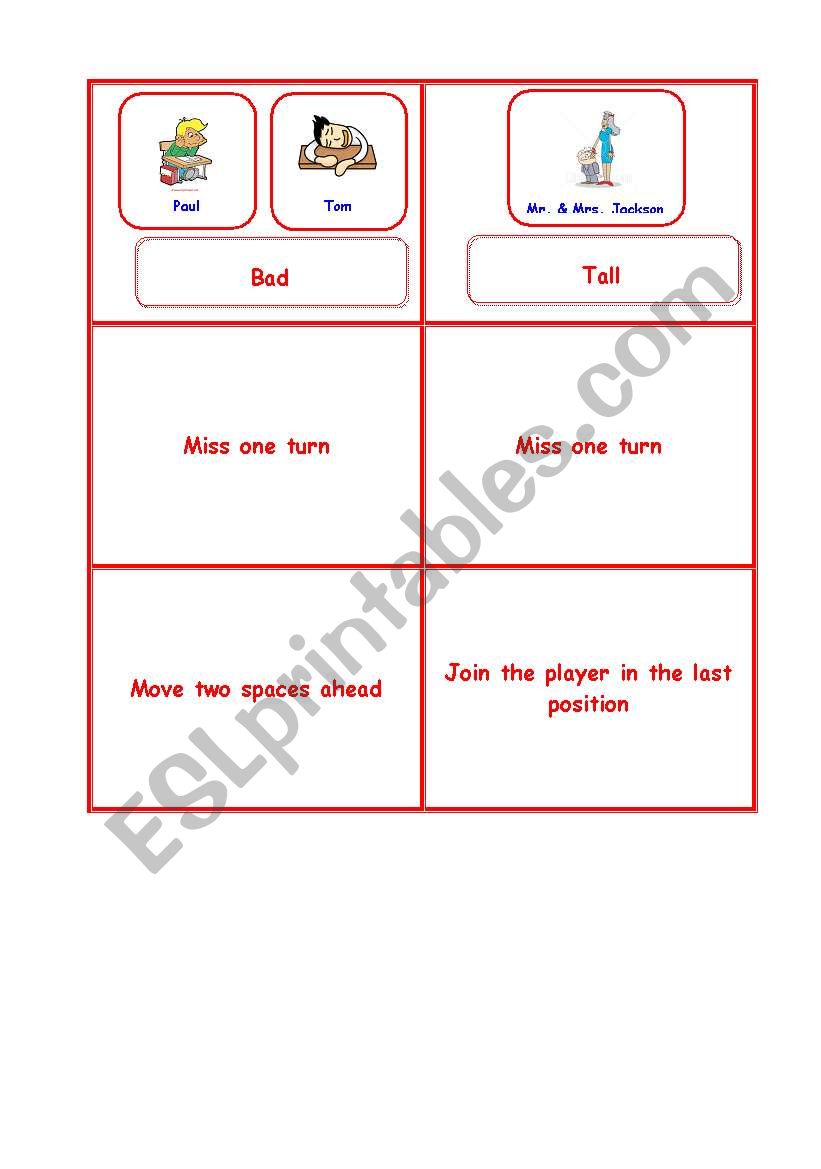 Comparison Board Game 5-5 worksheet