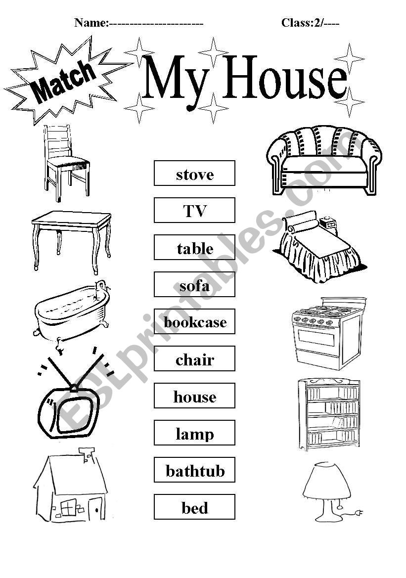 My House worksheet