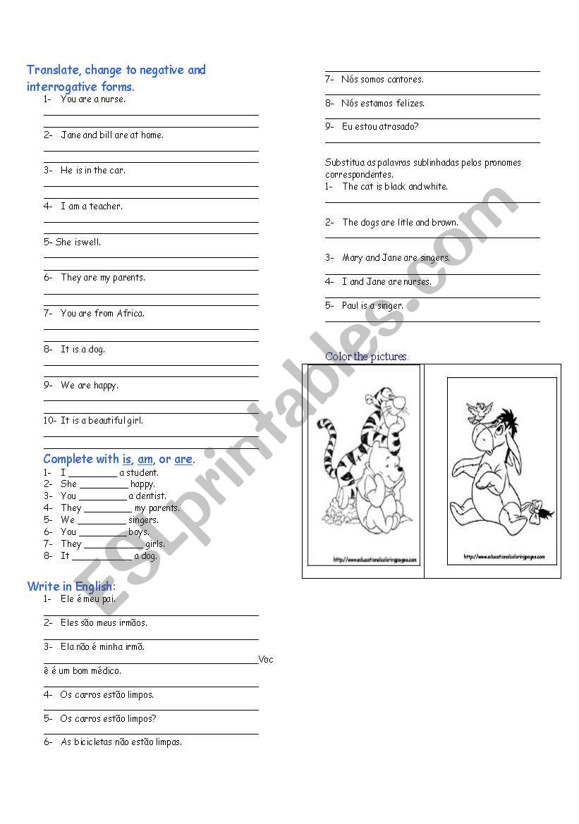 To be worksheet