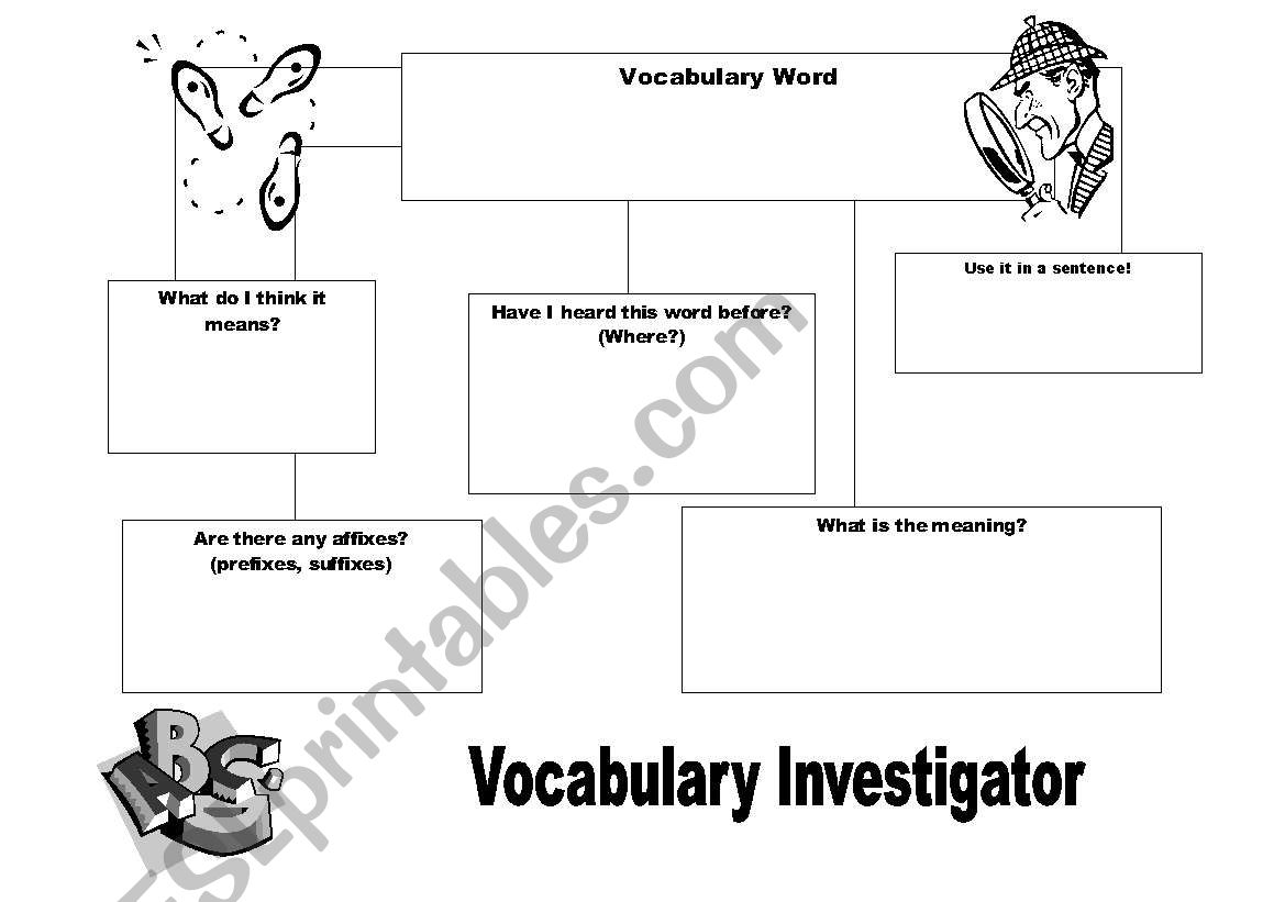 Vocabulary Investigator worksheet