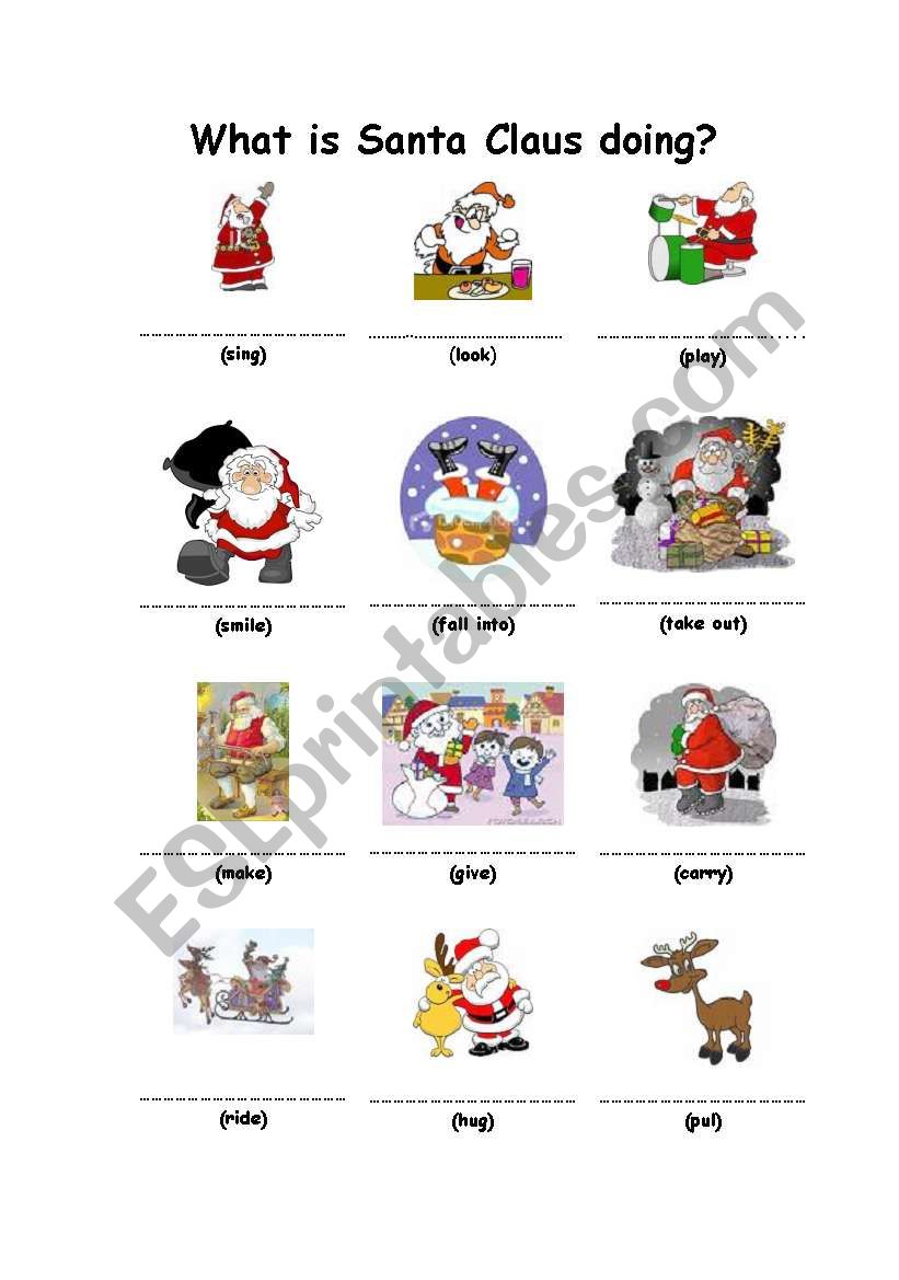 What is Santa doing? worksheet