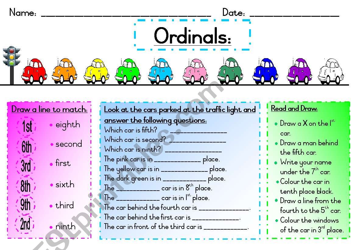 Ordinals  - Where is the car parked?