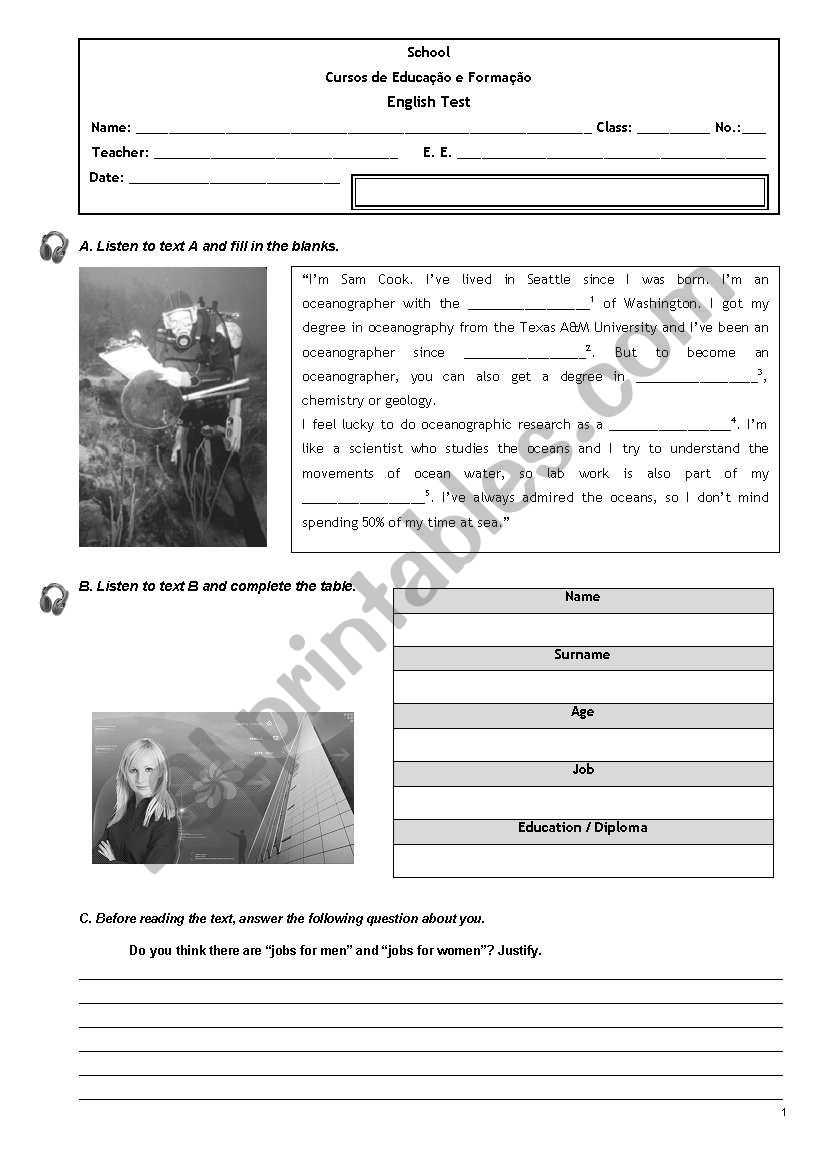 CEF Test worksheet