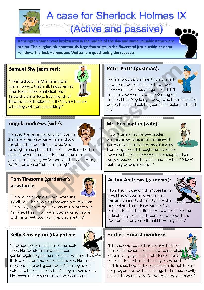 Sherlock Holmes case IX: Active and passive