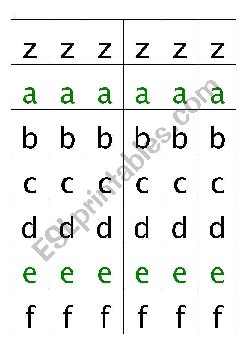 Alphabet Letter Tiles worksheet