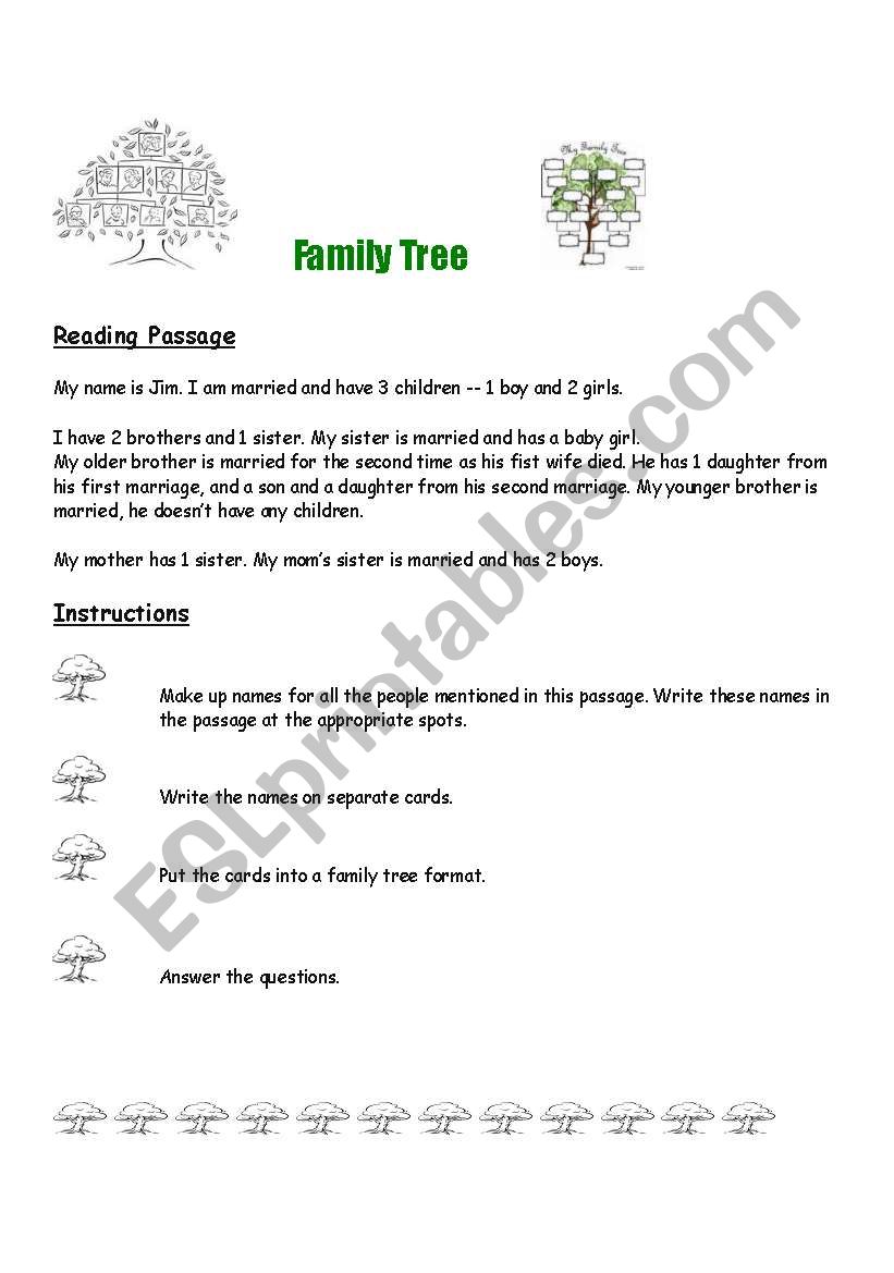 Family Relations: make a family tree for Jim