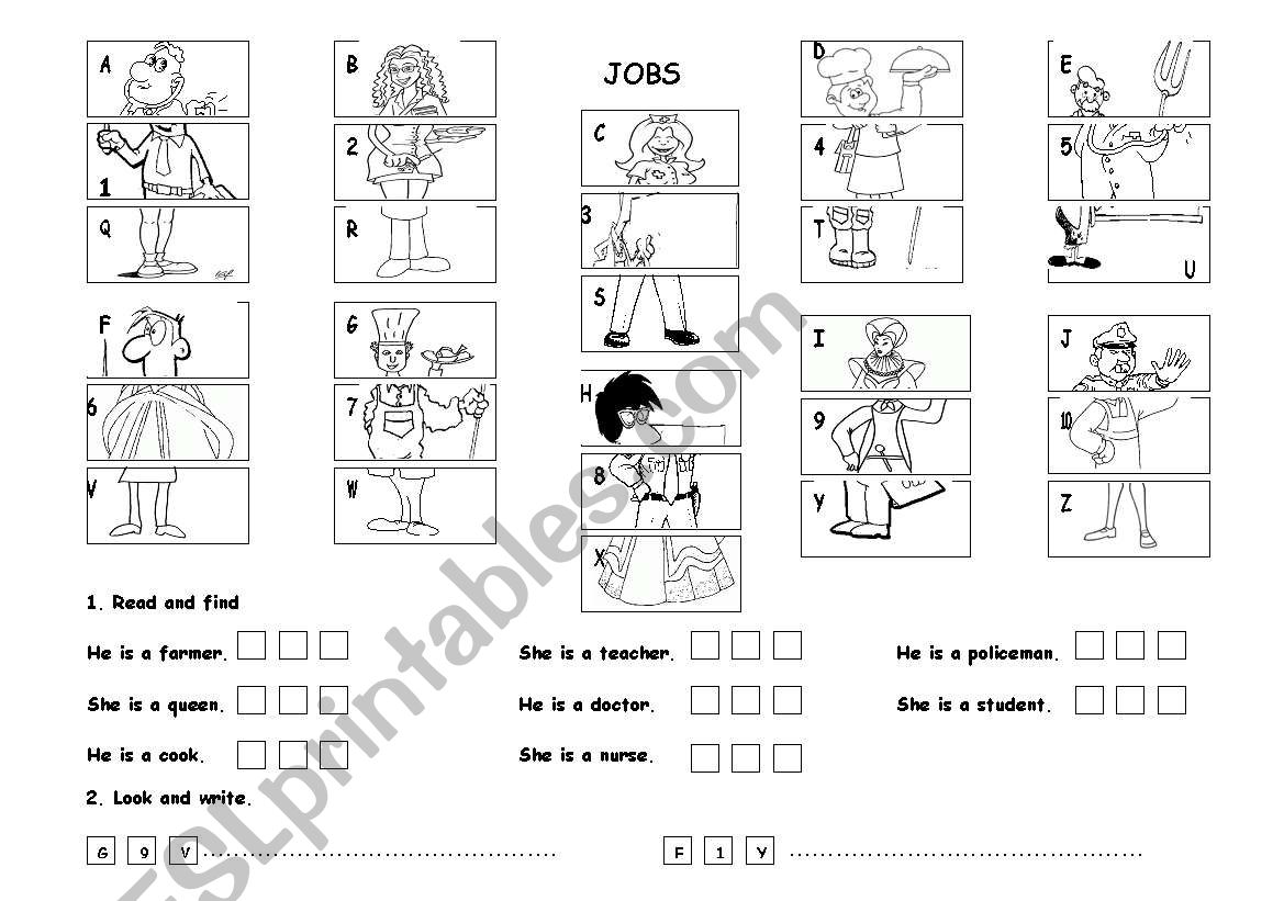 Jobs worksheet