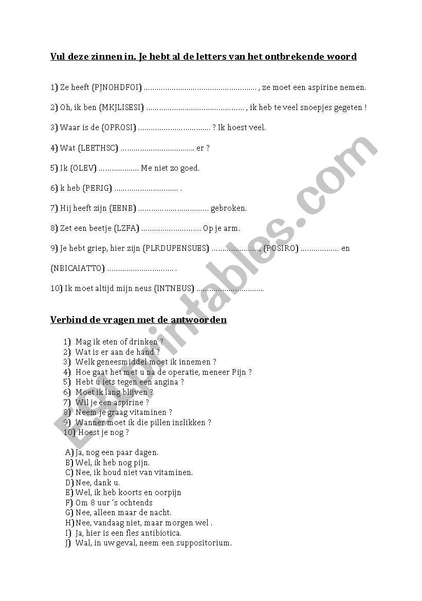 hobbies worksheet
