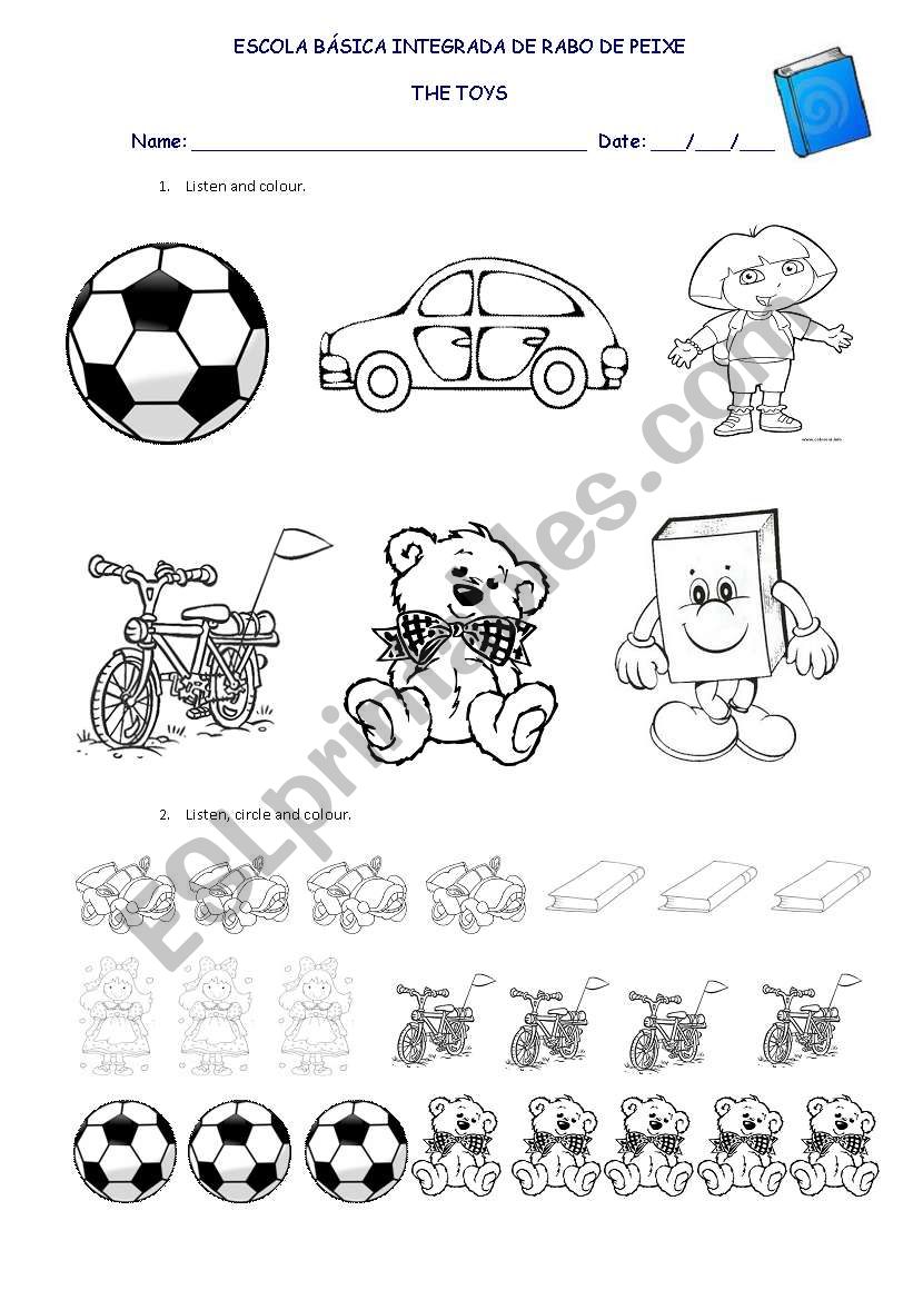 Toys worksheet