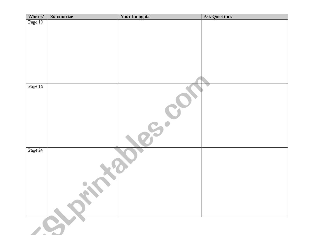 Three Minute Pause worksheet worksheet