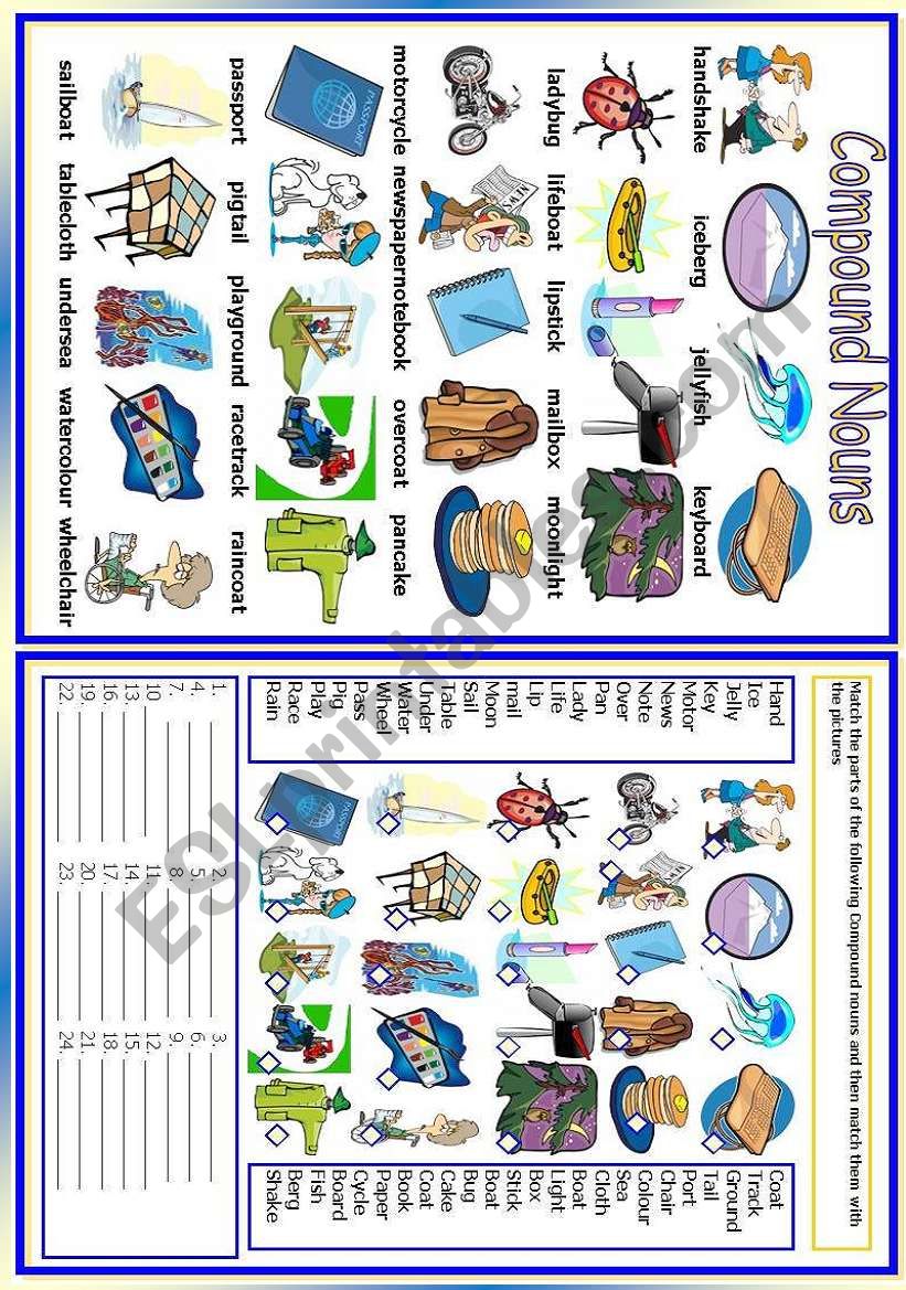 Compound Nouns (2/2) worksheet