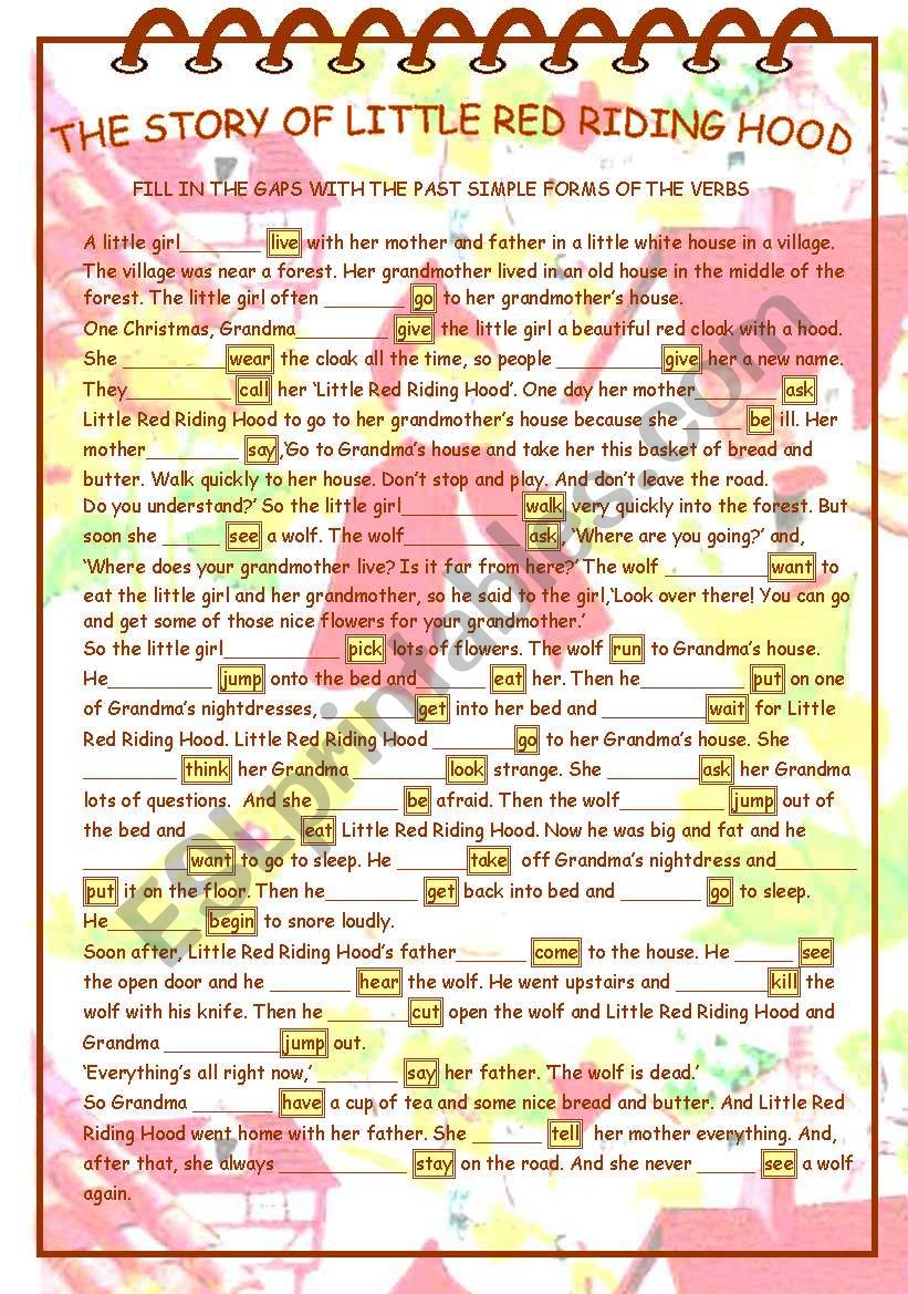 LITTLE RED RIDING HOOD worksheet