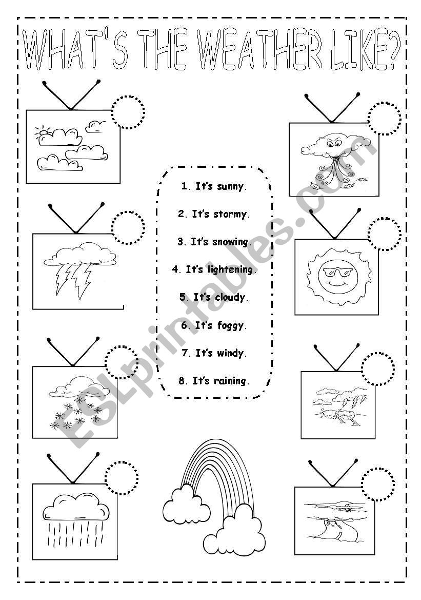 WHATS THE WEATHER LIKE? worksheet