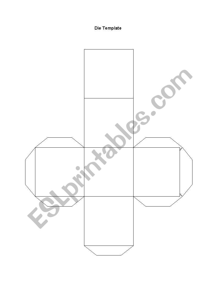 Dice Template worksheet