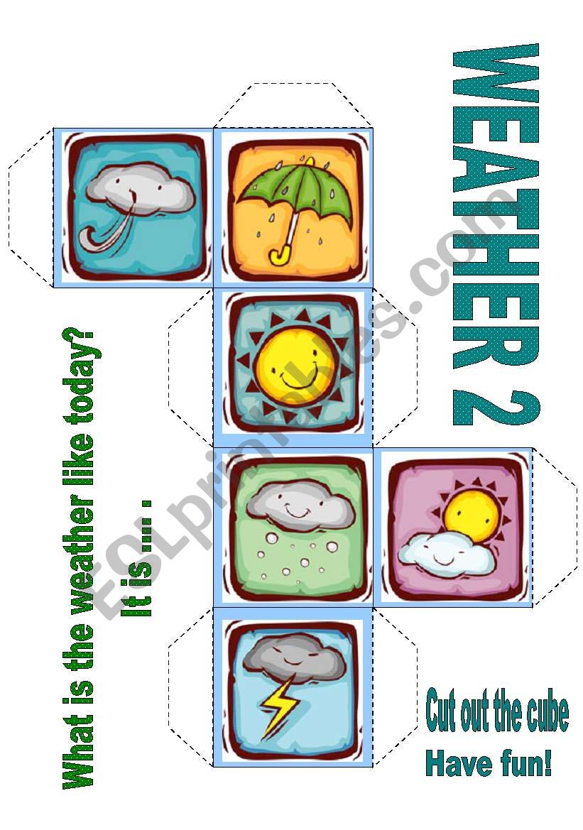 WEATHER CUBE 2 worksheet