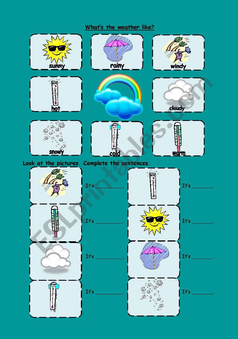 Weather vocabulary worksheet