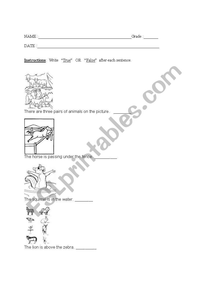 Present progressive and prepositions