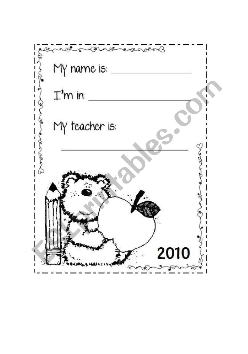 front page worksheet