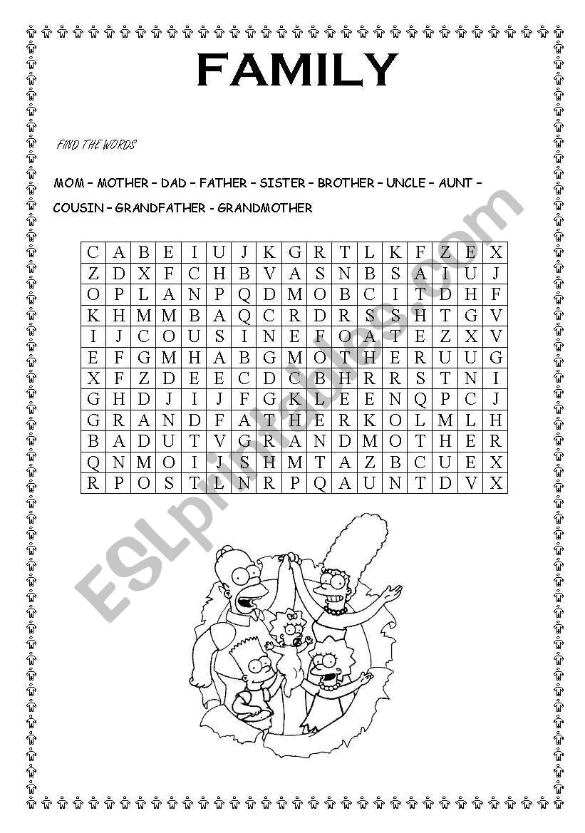 Family worksheet