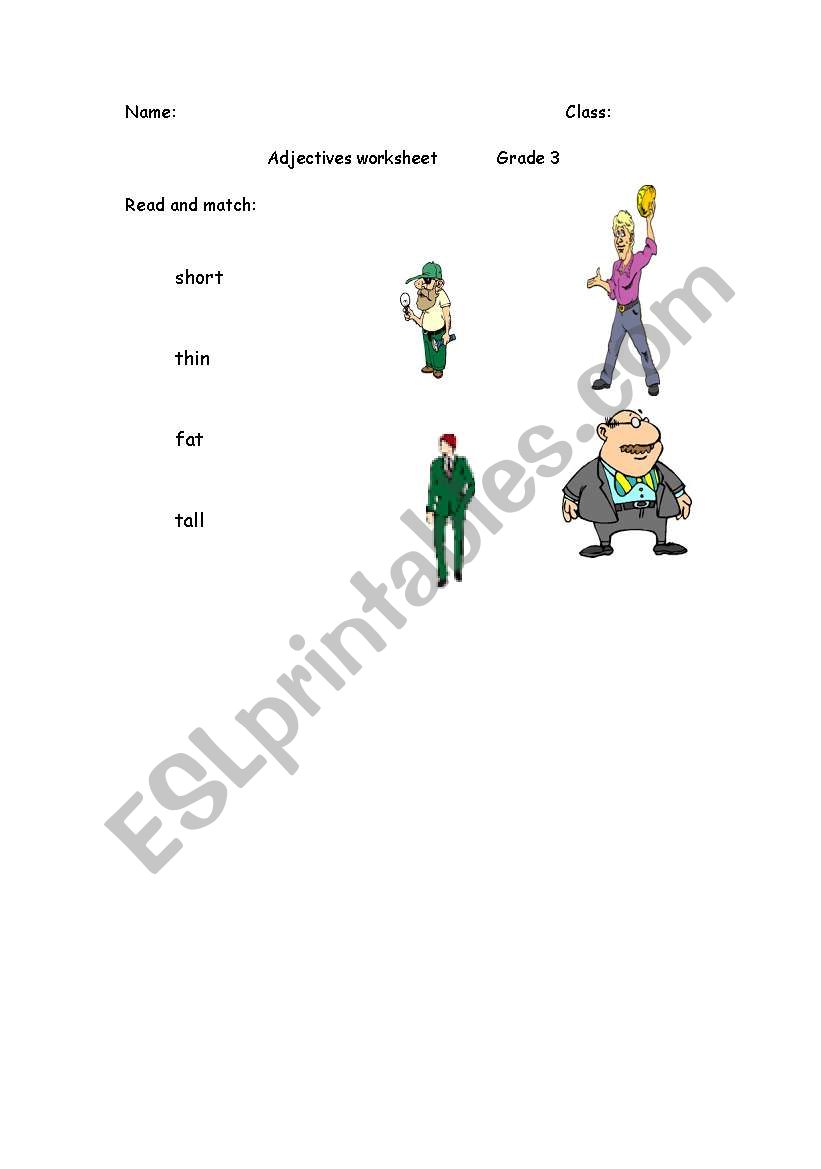 adjectives worksheet worksheet