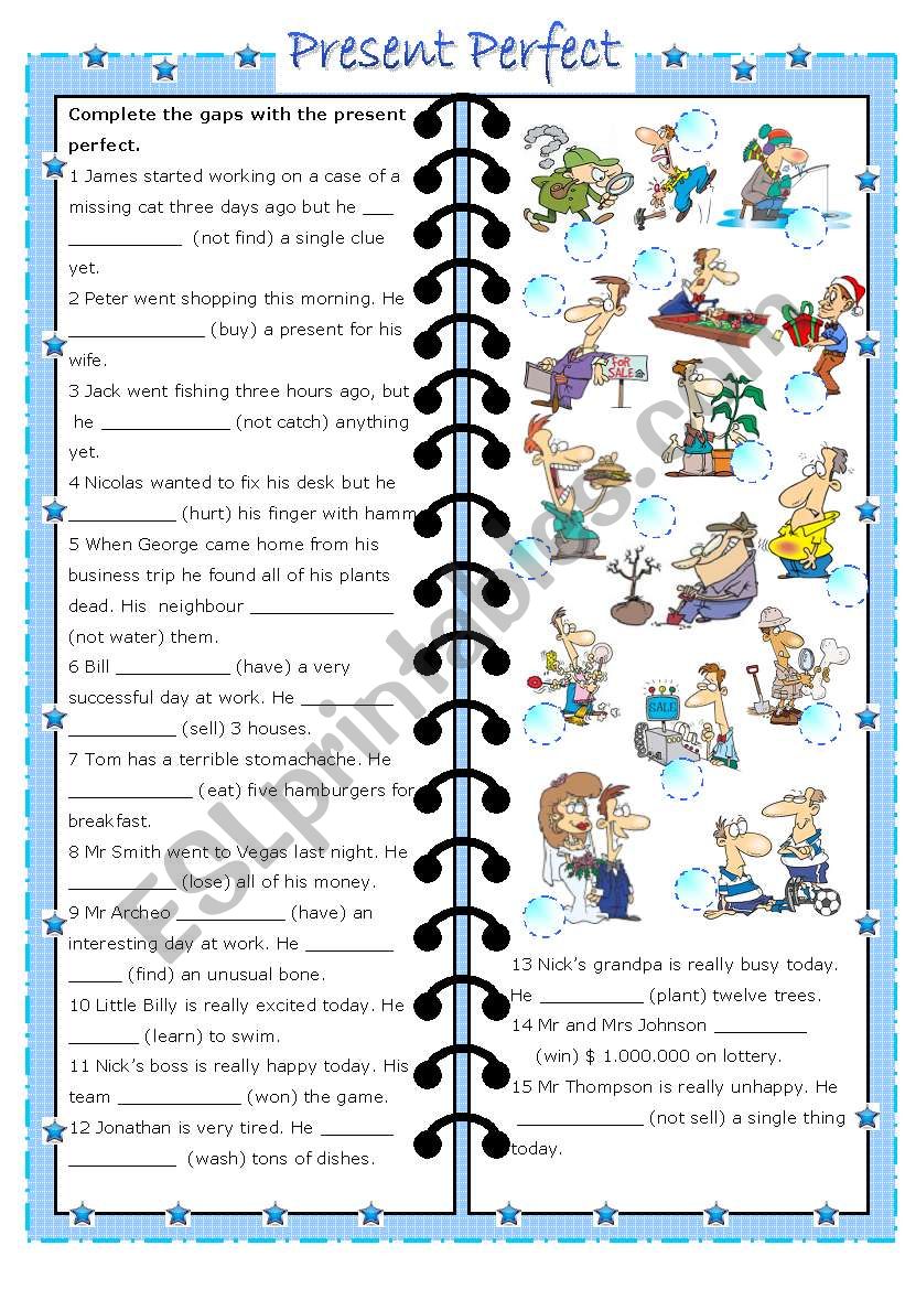 present perfect (editable with key)