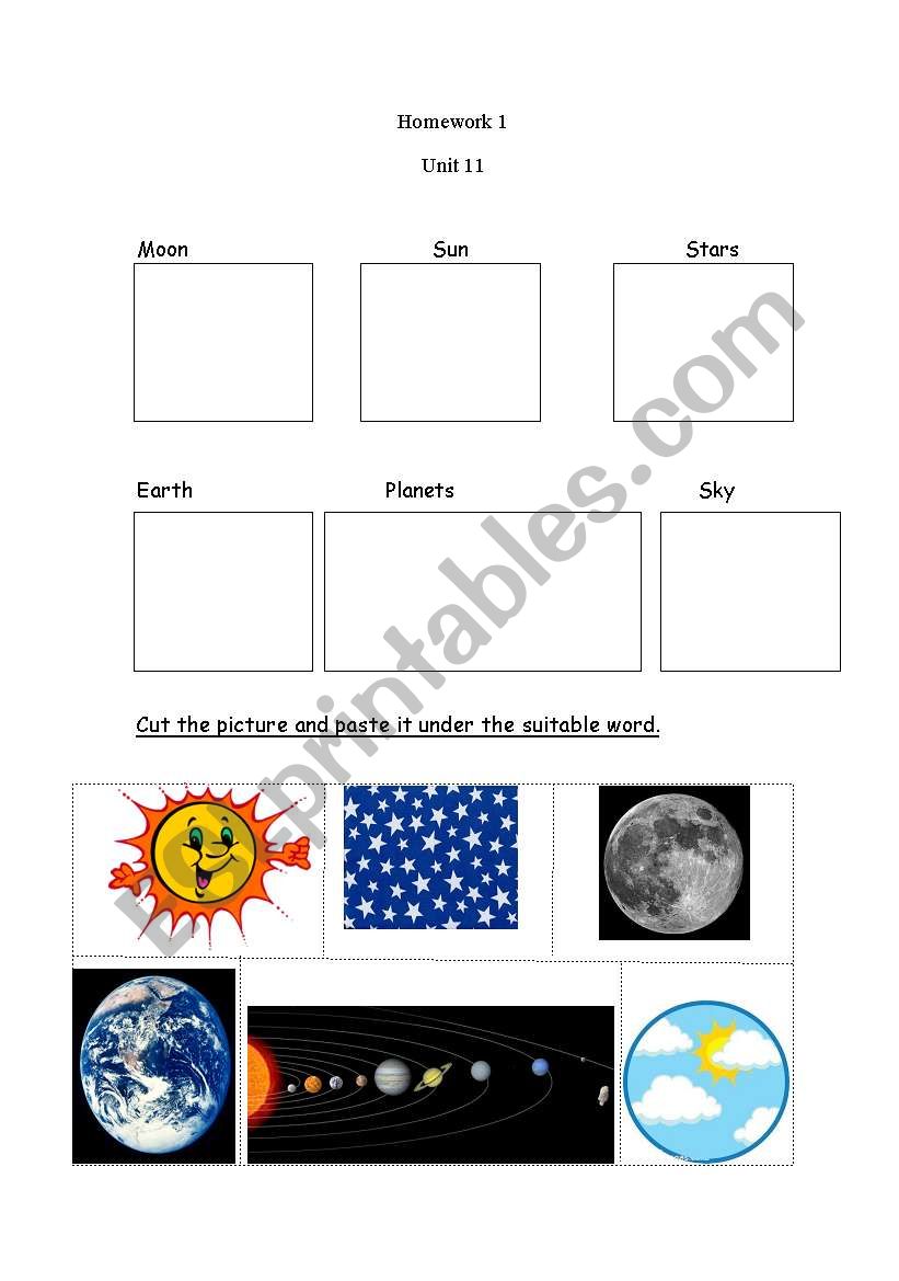 Planets worksheet