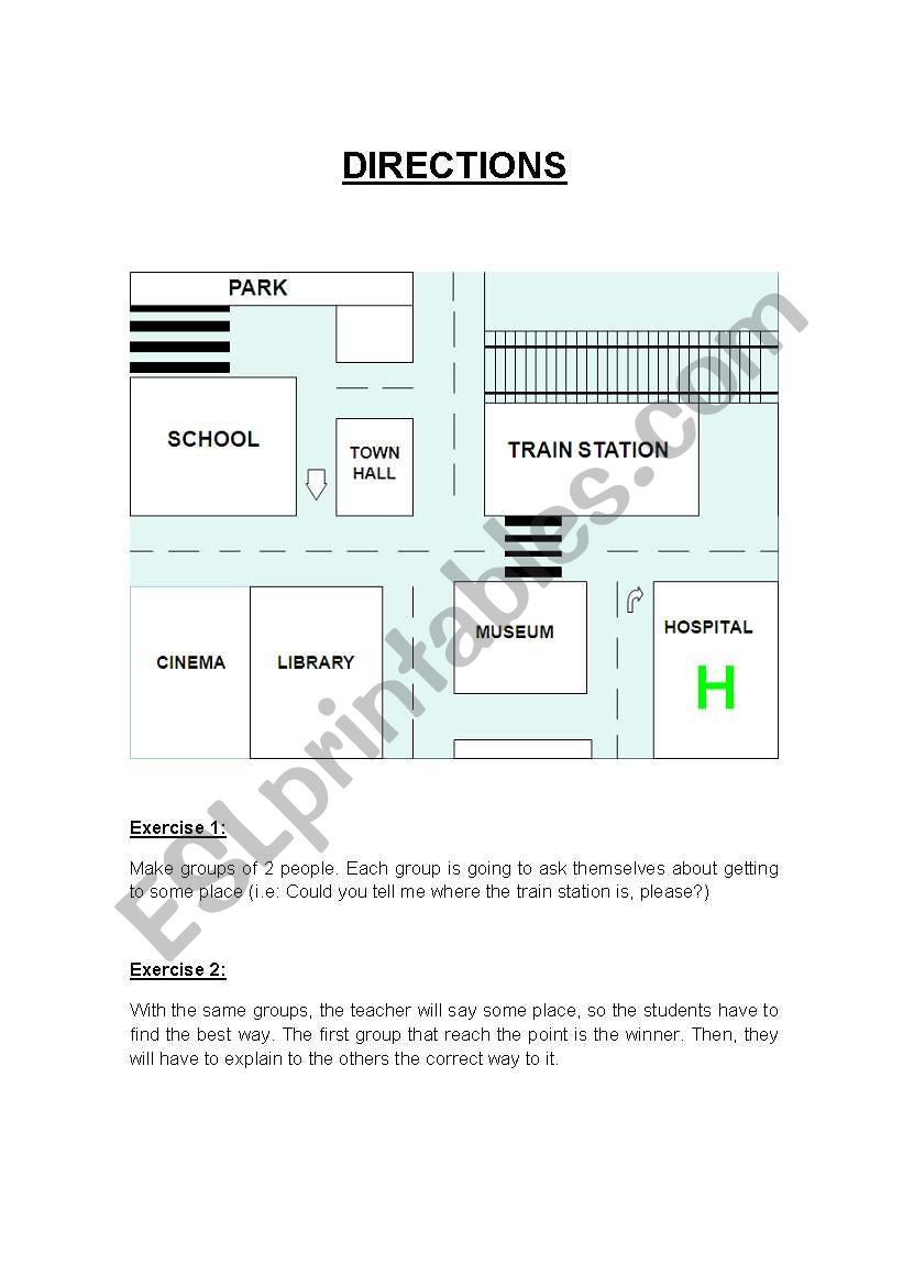 Directions worksheet