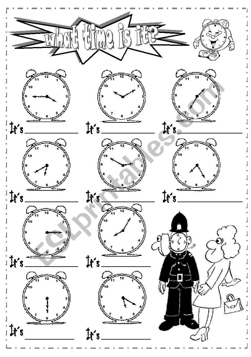 WHAT TIME IS IT worksheet