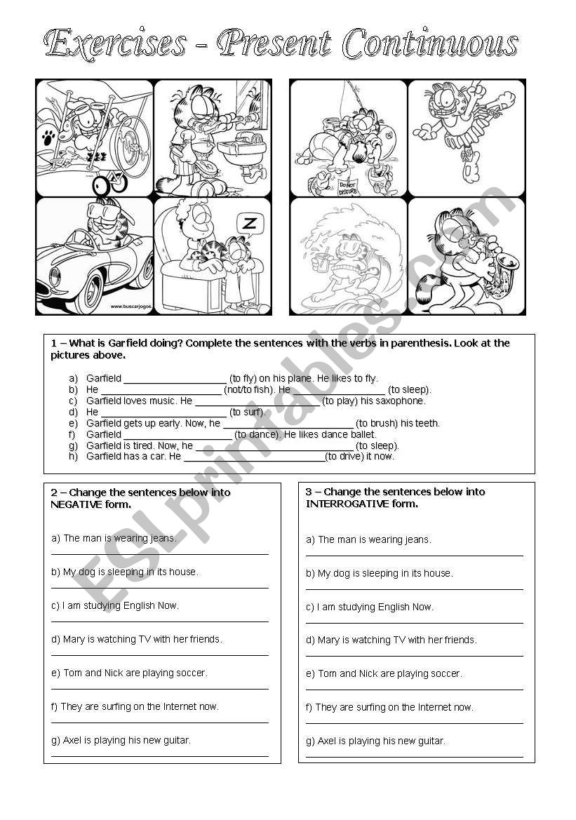 Present Continuous worksheet