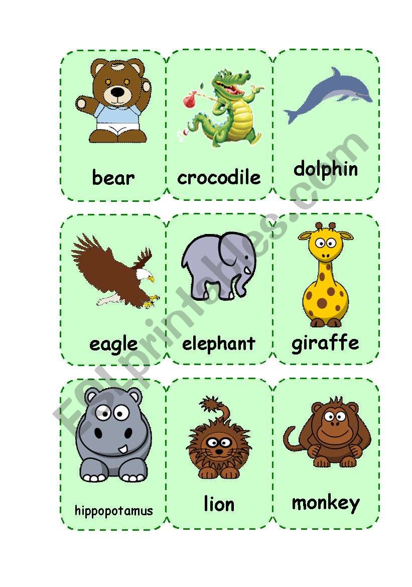 Animals worksheet