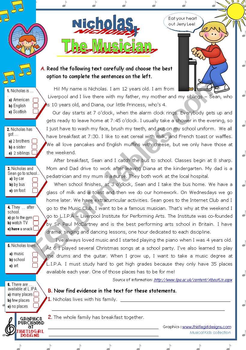 85171 english esl worksheets pdf doc n - reading comprehension online worksheet for a1 you can do the exercises | reading comprehension worksheets a1