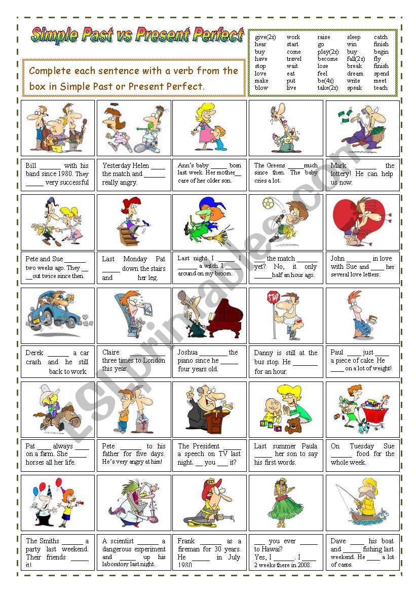 SIMPLE PAST versus PRESENT PERFECT SIMPLE