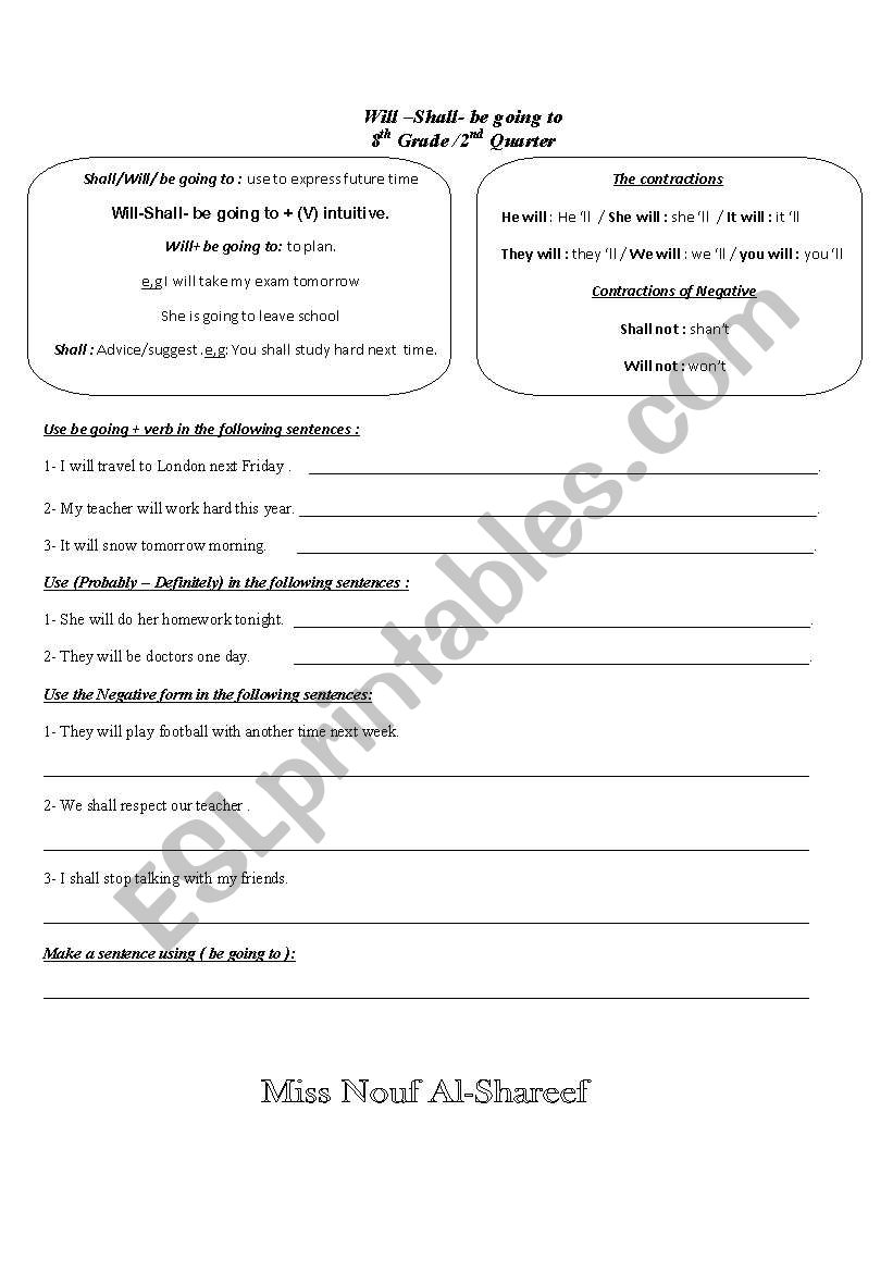 Future Tense worksheet