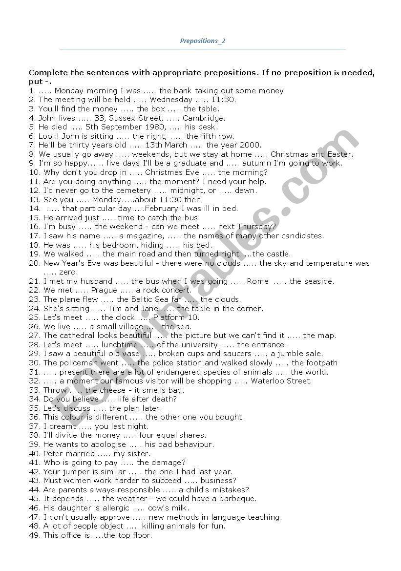 Prepositions_2 worksheet