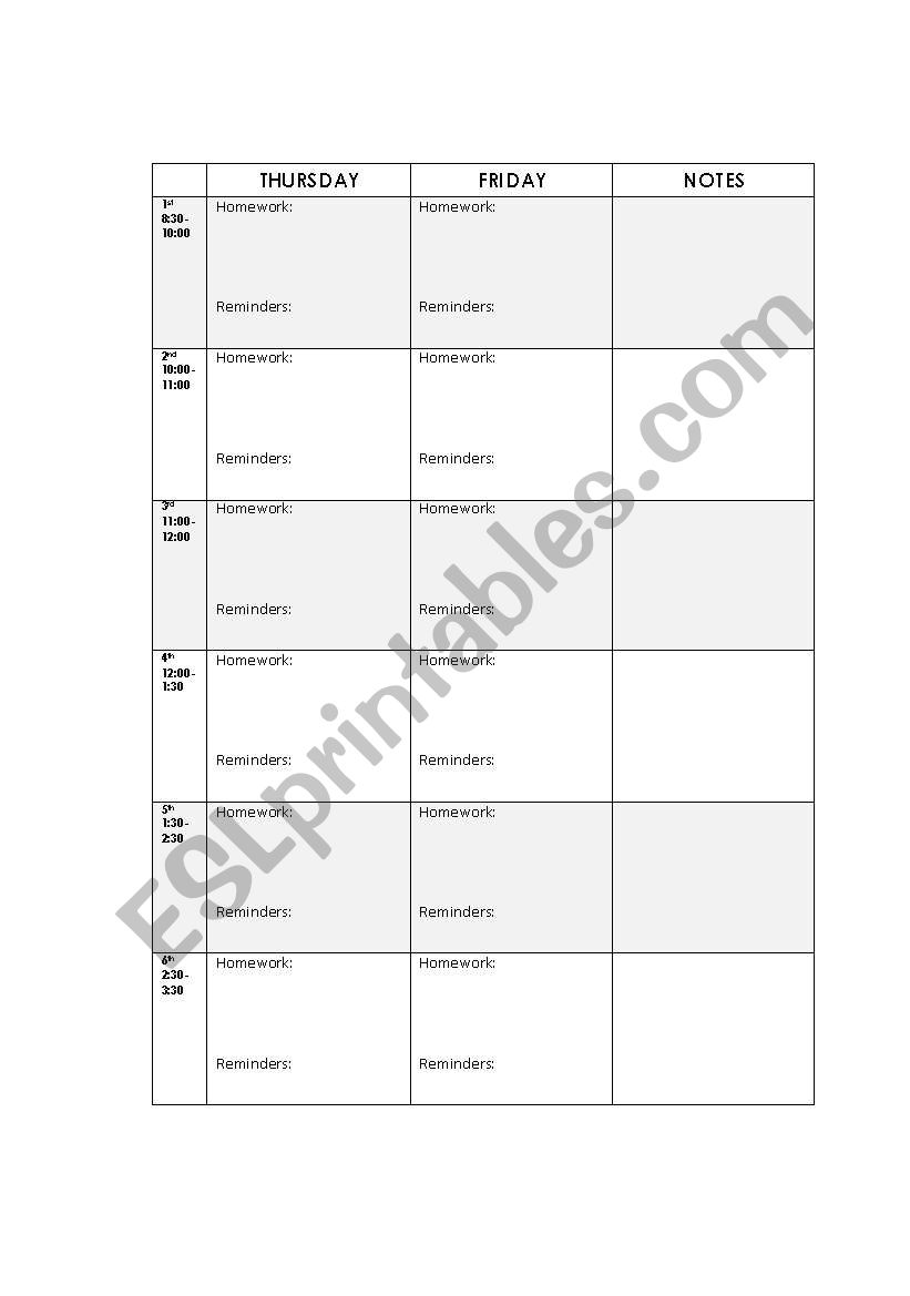 Agenda - page 2 worksheet